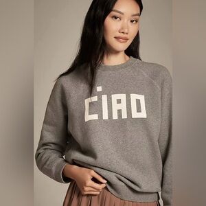 Clare V Gray 'Ciao' Sweatshirt